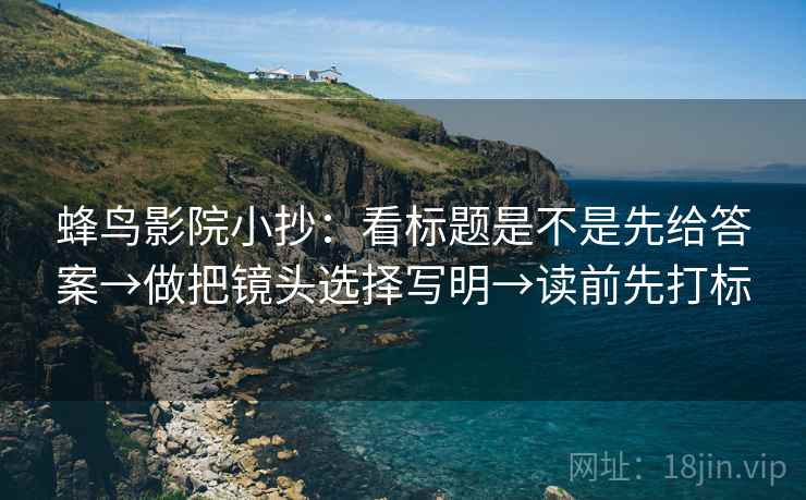 蜂鸟影院小抄:看标题是不是先给答案→做把镜头选择写明→读前先打标 第2张 蜂鸟影院小抄:看标题是不是先给答案→做把镜头选择写明→读前先打标 第2张